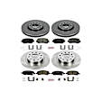 2015 Dodge Dart - Front and Rear Brake Disc and Pad Kit, Natural Finish, Plain Surface, 5 Lugs, 264 mm, Ceramic, 2.4L 4Cyl, Z17 OE Replacement