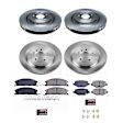2015 Ford Explorer - Front and Rear Brake Disc and Pad Kit, Natural Finish, Plain Surface, 5 Lugs, 345 mm, Ceramic, Heavy Duty Brakes - 352mm Front Rotors, Vented Rear Rotors, Z17 OE Replacement