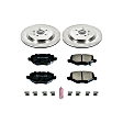 2015 Ford Explorer - Rear Brake Disc and Pad Kit, Natural Finish, Plain Surface, 5 Lugs, 345 mm, Ceramic, Heavy Duty Brakes - Vented Rear Rotors, Z17 OE Replacement