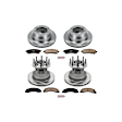 4-Wheel Set Power Stop&reg; KOE6384 Front and Rear OE Stock Replacement Low-Dust Ceramic Brake Pad and Rotor Kit