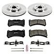 KOE6400 Front Brake Disc and Pad Kit, Natural Finish, Plain Surface, 5 Lugs, 380 mm, Ceramic, Z17 OE Replacement
