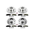 4-Wheel Set Power Stop&reg; KOE6404 Front and Rear OE Stock Replacement Low-Dust Ceramic Brake Pad and Rotor Kit