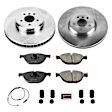 KOE6414 Front Brake Disc and Pad Kit, Natural Finish, Plain Surface, 5 Lugs, 373.9 mm, Ceramic, Z17 OE Replacement