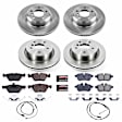 4-Wheel Set Power Stop&reg; KOE6417 Front and Rear OE Stock Replacement Low-Dust Ceramic Brake Pad and Rotor Kit