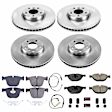 4-Wheel Set Power Stop&reg; KOE6421 Front and Rear OE Stock Replacement Low-Dust Ceramic Brake Pad and Rotor Kit