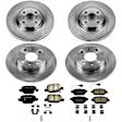 2013 Fiat 500 - Front and Rear Brake Disc and Pad Kit, Natural Finish, Plain Surface, 4 Lugs, 240.5 mm, Ceramic, Turbocharged, GAS, 1.4L 4Cyl, Z17 OE Replacement