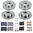 4-Wheel Set Power Stop&reg; KOE6465 Front and Rear OE Stock Replacement Low-Dust Ceramic Brake Pad and Rotor Kit