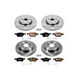 4-Wheel Set Power Stop&reg; KOE6477 Front and Rear OE Stock Replacement Low-Dust Ceramic Brake Pad and Rotor Kit