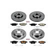 4-Wheel Set Power Stop&reg; KOE6478 Front and Rear OE Stock Replacement Low-Dust Ceramic Brake Pad and Rotor Kit