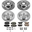 2012 Lexus CT200h - Front and Rear Brake Disc and Pad Kit, Natural Finish, Plain Surface, 5 Lugs, 255 mm, Ceramic, Models With 279 mm (11 in) Rear Brake Rotors, 1.8L 4Cyl, Z17 OE Replacement