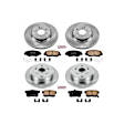 4-Wheel Set Power Stop&reg; KOE6489 Front and Rear OE Stock Replacement Low-Dust Ceramic Brake Pad and Rotor Kit