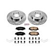 KOE6490 Front Brake Disc and Pad Kit, Natural Finish, Plain Surface, 5 Lugs, 281.7 mm, Ceramic, Z17 OE Replacement