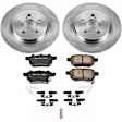 KOE6498 Rear Brake Disc and Pad Kit, Natural Finish, Plain Surface, 5 Lugs, 279 mm, Ceramic, Z17 OE Replacement