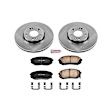 KOE6510 Front Brake Disc and Pad Kit, Natural Finish, Plain Surface, 5 Lugs, 300 mm, Ceramic, Z17 OE Replacement