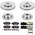 4-Wheel Set Power Stop&reg; KOE6513 Front and Rear OE Stock Replacement Low-Dust Ceramic Brake Pad and Rotor Kit