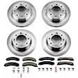 2012 Nissan NV3500 - Front and Rear Brake Disc and Pad Kit, Plain Surface, 8 Lugs, 360 mm, Ceramic, Z17 OE Replacement