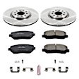 KOE6538 Front Brake Disc and Pad Kit, Natural Finish, Plain Surface, 5 Lugs, 330 mm, Ceramic, Z17 OE Replacement