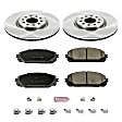 KOE6540 Front Brake Disc and Pad Kit, Plain Surface 5 Lugs 330 mm Ceramic OE Replacement
