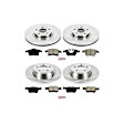 4-Wheel Set Power Stop&reg; KOE6556 Front and Rear OE Stock Replacement Low-Dust Ceramic Brake Pad and Rotor Kit