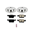 KOE6559 Rear Brake Disc and Pad Kit, Natural Finish, Plain Surface, 5 Lugs, 302 mm, Ceramic, Z17 OE Replacement