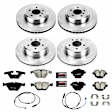 4-Wheel Set Power Stop&reg; KOE6582 Front and Rear OE Stock Replacement Low-Dust Ceramic Brake Pad and Rotor Kit