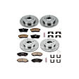 4-Wheel Set Power Stop&reg; KOE658 Front and Rear OE Stock Replacement Low-Dust Ceramic Brake Pad and Rotor Kit