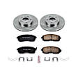 KOE660 Front Brake Disc and Pad Kit, Plain Surface 5 Lugs 280 mm Ceramic Z17 OE Replacement