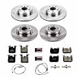 2013 BMW 328i - Front and Rear Brake Disc and Pad Kit, Natural Finish, Plain Surface, 5 Lugs, 339.9 mm, Ceramic, Sedan, F30 Body, With 4 piston Front calipers - full-cast design rotors (replaces OE riveted 2-piece), 2.0L 4Cyl, Z17 OE Replacement