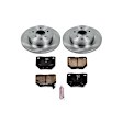 KOE666 Rear Brake Disc and Pad Kit, Natural Finish, Plain Surface, 5 Lugs, 297 mm, Ceramic, Z17 OE Replacement