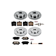 4-Wheel Set Power Stop&reg; KOE6703 Front and Rear OE Stock Replacement Low-Dust Ceramic Brake Pad and Rotor Kit