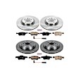 4-Wheel Set Power Stop&reg; KOE6707 Front and Rear OE Stock Replacement Low-Dust Ceramic Brake Pad and Rotor Kit