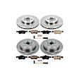 4-Wheel Set Power Stop&reg; KOE6710 Front and Rear OE Stock Replacement Low-Dust Ceramic Brake Pad and Rotor Kit