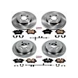4-Wheel Set Power Stop&reg; KOE6742 Front and Rear OE Stock Replacement Low-Dust Ceramic Brake Pad and Rotor Kit