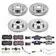 4-Wheel Set Power Stop&reg; KOE6756 Front and Rear OE Stock Replacement Low-Dust Ceramic Brake Pad and Rotor Kit