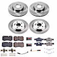 4-Wheel Set Power Stop&reg; KOE6758 Front and Rear OE Stock Replacement Low-Dust Ceramic Brake Pad and Rotor Kit