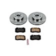 KOE6761 Rear Brake Disc and Pad Kit, Natural Finish, Plain Surface, 5 Lugs, 291.9 mm, Ceramic, Z17 OE Replacement