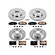 2015 Toyota Prius V - Front and Rear Brake Disc and Pad Kit, Natural Finish, Plain Surface, 5 Lugs, 275 mm, Ceramic, 1.8L 4Cyl, Z17 OE Replacement