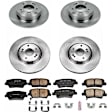 4-Wheel Set Power Stop&reg; KOE6765 Front and Rear OE Stock Replacement Low-Dust Ceramic Brake Pad and Rotor Kit