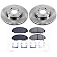 2012 Honda Civic - Front Brake Disc and Pad Kit, Natural Finish, Plain Surface, 5 Lugs, 281.7 mm, Ceramic, 1.8L 4Cyl, Z17 OE Replacement
