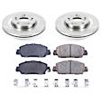 KOE6777 Front Brake Disc and Pad Kit, Natural Finish, Plain Surface, 5 Lugs, 293 mm, Ceramic, Z17 OE Replacement
