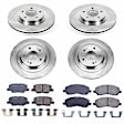 4-Wheel Set Power Stop&reg; KOE6796 Front and Rear OE Stock Replacement Low-Dust Ceramic Brake Pad and Rotor Kit