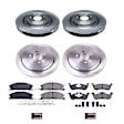 4-Wheel Set Power Stop&reg; KOE6804 Front and Rear OE Stock Replacement Low-Dust Ceramic Brake Pad and Rotor Kit