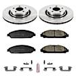 KOE6809 Front Brake Disc and Pad Kit, Natural Finish, Plain Surface, 5 Lugs, 319.9 mm, Ceramic, Z17 OE Replacement