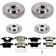 4-Wheel Set Power Stop&reg; KOE6815 Front and Rear OE Stock Replacement Low-Dust Ceramic Brake Pad and Rotor Kit
