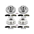 4-Wheel Set Power Stop&reg; KOE6820 Front and Rear OE Stock Replacement Low-Dust Ceramic Brake Pad and Rotor Kit