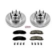KOE6821 Front Brake Disc and Pad Kit, Natural Finish, Plain Surface, 8 Lugs, 363.7 mm, Ceramic, RWD, Z17 OE Replacement