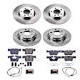 4-Wheel Set Power Stop&reg; KOE6853 Front and Rear OE Stock Replacement Low-Dust Ceramic Brake Pad and Rotor Kit