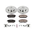 KOE688 Front Brake Disc and Pad Kit, Plain Surface 4 Lugs 262 mm Ceramic Z17 OE Replacement