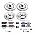 4-Wheel Set Power Stop&reg; KOE6892 Front and Rear OE Stock Replacement Low-Dust Ceramic Brake Pad and Rotor Kit