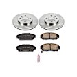 2000 Acura Integra - Front Brake Disc and Pad Kit, Natural Finish, Plain Surface, 4 Lugs, 262 mm, Ceramic, 1.8L 4Cyl, Z17 OE Replacement